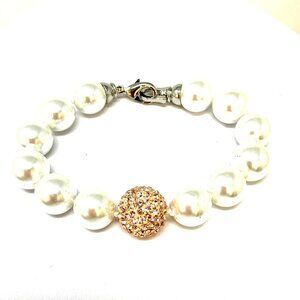 🌹SPRING ELEGANCE Topaz Crystal & Pearl Bracelet